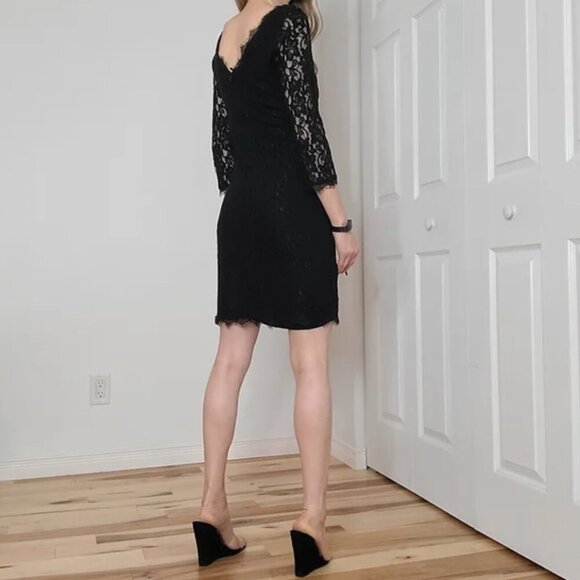 ⭐️Host Pick! ⭐️ Aritzia T. Babaton - Black Lace Mini/Above Knee Dress - 0 - Picture 2 of 7